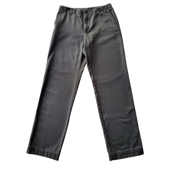 Gap Clean Cut Flat Front Pants Women's Khaki Deep Green 10L - Picture 1 of 11